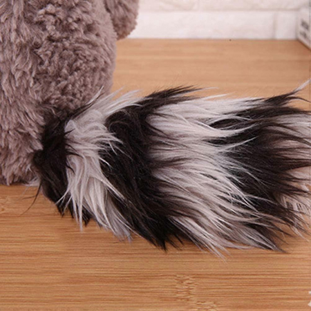 Jucarie de plus, Ratonul Rocky, Gri, 25 cm [9]