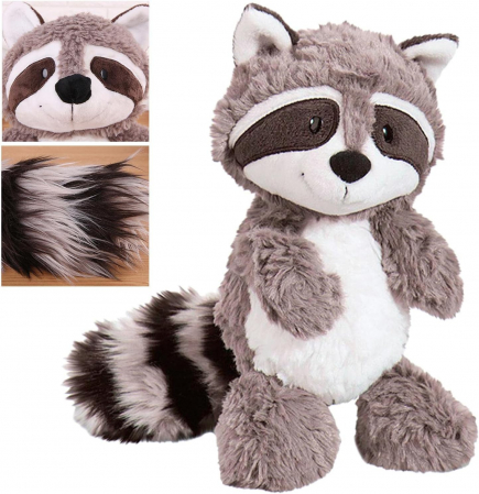 Jucarie de plus, Ratonul Rocky, Gri, 25 cm [4]