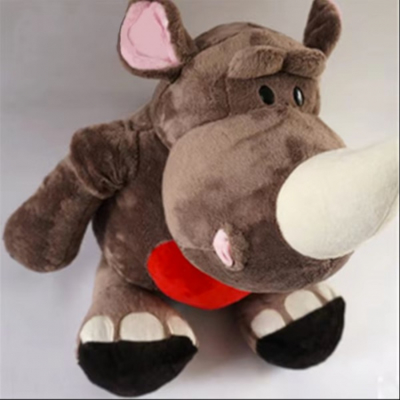 Jucarie de plus, Rinocerul Valentine, Maro, 50 cm [5]