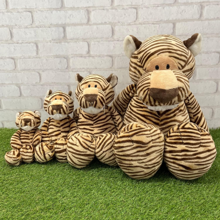 Jucarie de plus, Tigrul Stripes, Portocaliu/Negru, 30 cm [4]