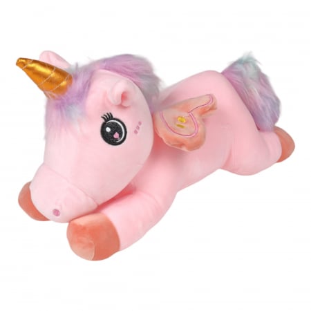 Jucarii de plus - Jucarie de plus, Unicornul Lenes, Roz, 40 cm