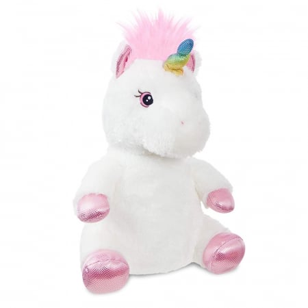 Jucarie de plus, Unicornul Magic, Alb/Roz, 30 cm [4]