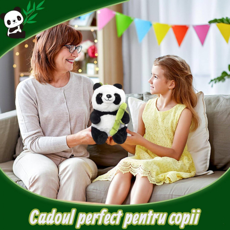Jucarie de plus Urs Panda Bao 25 cm cu Bambus Bamby copii [5]