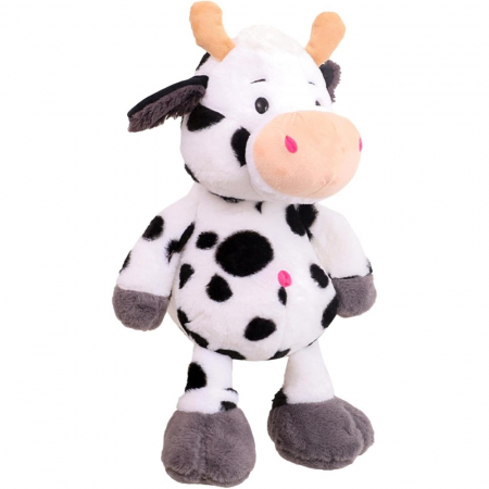 Jucarie de plus, Vacuta MooMoo, Alb/Negru, 30 cm [3]