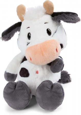 Jucarii de plus - Jucarie de plus, Vacuta MooMoo, Alb/Negru, 30 cm