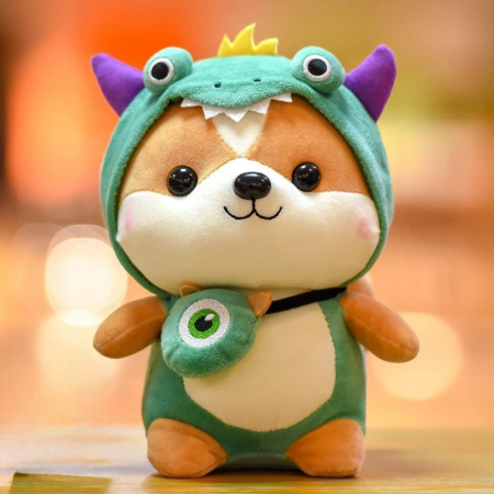 Jucarie de plus, Veverita Dino, Verde, 25 cm [2]