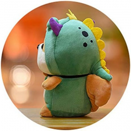 Jucarie de plus, Veverita Dino, Verde, 25 cm [5]