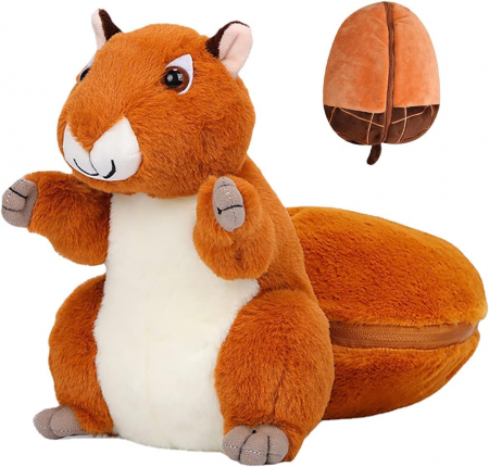 Jucarie de plus, Veverita Vesela, Maro, 25 cm [1]