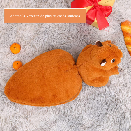 Jucarie de plus, Veverita Vesela, Maro, 25 cm [9]