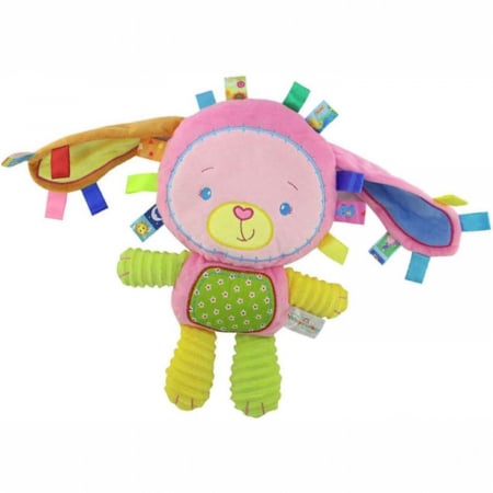 Jucarii bebelusi - Jucarie senzoriala Iepuras Roz Lila 25 cm bebelusi