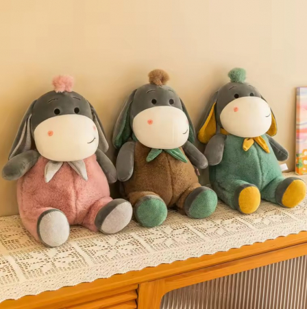 Jucarie de plus, Magarusul Costumat, Gri/Verde, 43 cm [4]