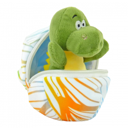 Jucarii de plus - Jucarie de plus, Ou cu surpriza, Dinozaurul Rex, Verde, 15 cm