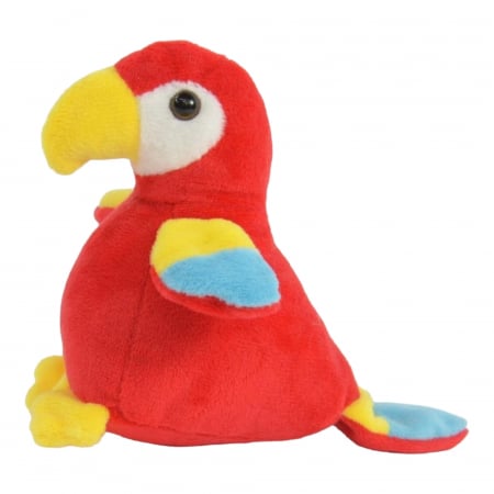 Jucarie de plus, Ou cu surpriza, Papagalul Veselie, Rosu, 15 cm [2]