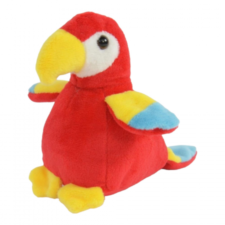 Jucarie de plus, Ou cu surpriza, Papagalul Veselie, Rosu, 15 cm [1]