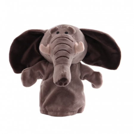 Papusa de mana din plus, Animanusa Elefantel, Gri, 25 cm [1]