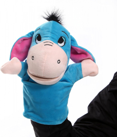 Papusa de mana din plus, Animanusa Magarus, Bleu, 25 cm [2]