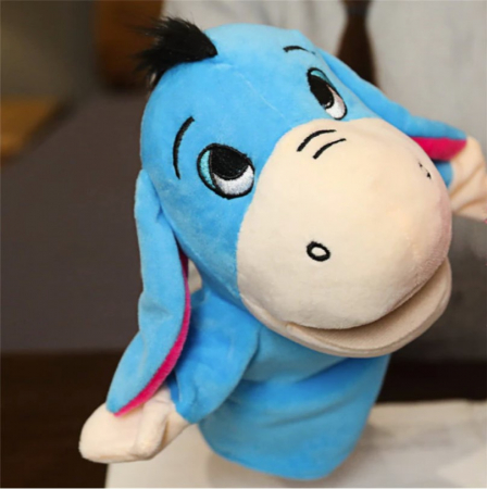 Papusa de mana din plus, Animanusa Magarus, Bleu, 25 cm [4]