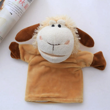 Papusa de mana din plus, Animanusa Oita, Bej, 25 cm [3]