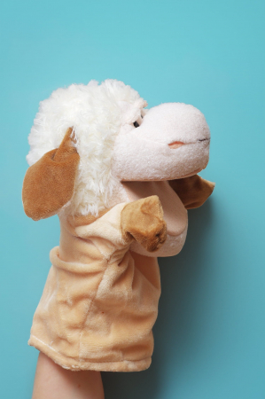 Papusa de mana din plus, Animanusa Oita, Bej, 25 cm [7]