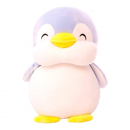 Jucarii de plus - Jucarie de plus, Pinguinul Zambarel, Bleu, 30 cm