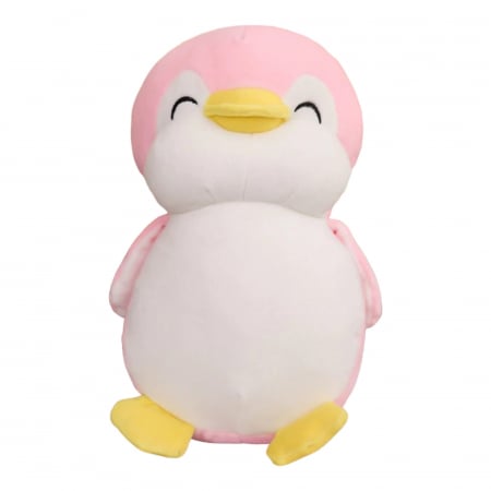 Jucarie de plus, Pinguinul Zambarel, Roz, 40 cm [4]