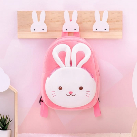 Rucsac de plus Iepuras Roz Bunny Boo 28 cm fetite [1]