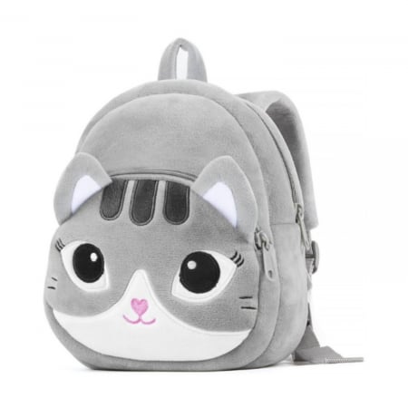 Rucsaci de plus - Rucsac de plus Pisicuta Gri Smokey 25 cm copii