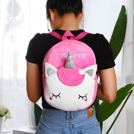 Rucsac de plus Unicorn Roz Intens Uni Glow 27 cm fetite [4]