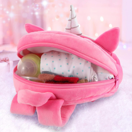 Rucsac de plus Unicorn Roz Intens Uni Glow 27 cm fetite [8]