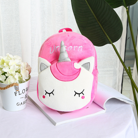 Rucsac de plus Unicorn Roz Intens Uni Glow 27 cm fetite [1]