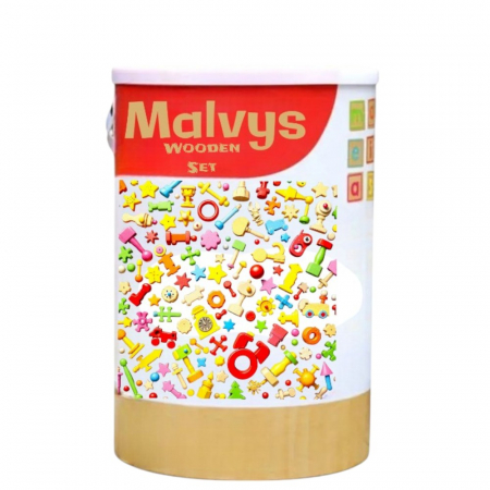 Jucarii copii - Set de joaca din lemn Malvys®, Cuburile magice, multicolor