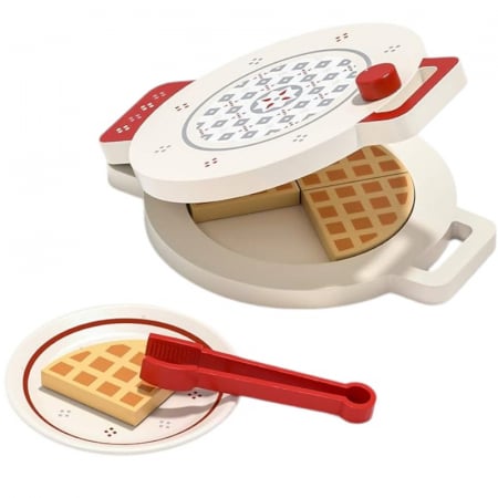 Jucarii de rol - Set de joaca eco din lemn, Clatite delicioase, 7 piese