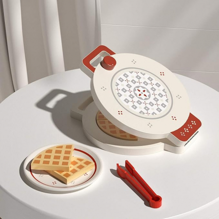 Set de joaca eco din lemn, Clatite delicioase, 7 piese [4]