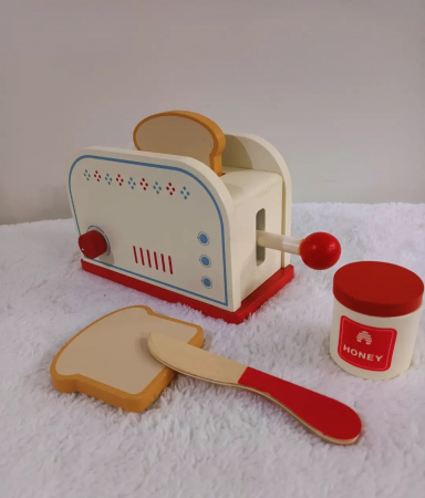 Set de joaca eco din lemn, Mic dejun sanatos, 5 piese [5]