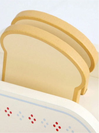 Set de joaca eco din lemn, Mic dejun sanatos, 5 piese [4]