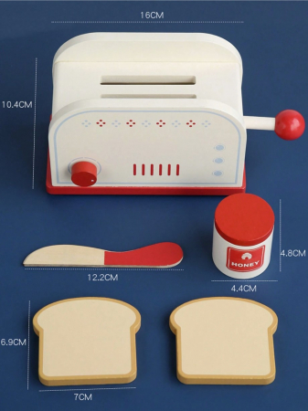 Set de joaca eco din lemn, Mic dejun sanatos, 5 piese [1]