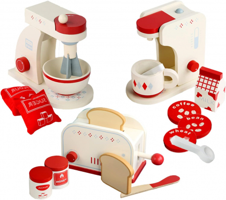 Set de joaca eco din lemn, Mixerul micutului Chef, 5 piese [3]