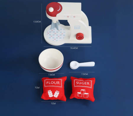 Set de joaca eco din lemn, Mixerul micutului Chef, 5 piese [2]