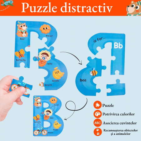 Set Puzzle cu Litere si Animale - O Aventura Educativa in Lumea Cunoasterii [1]