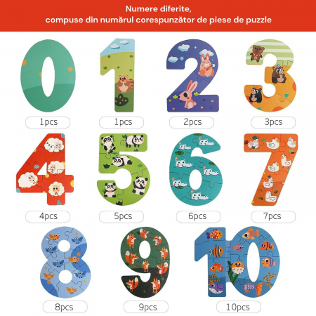 Set Puzzle cu Numere si Animale - O Calatorie Educativa in Lumea Cunoasterii [2]