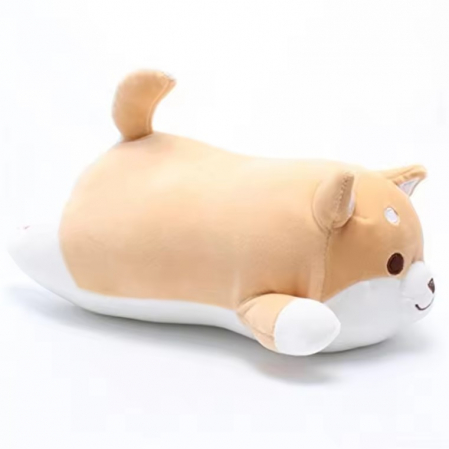 Jucarie de plus, Shiba Inu, Portocaliu/Alb, 35 cm [2]