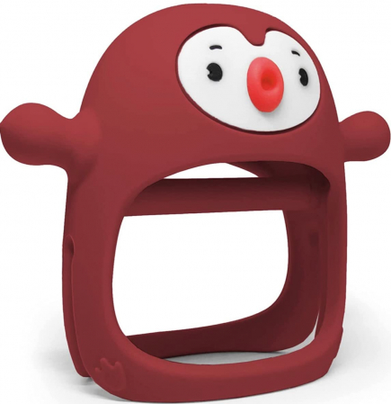 Suzeta pinguin, silicon alimentar, fara BPA, 0-12 luni, Rosu [4]