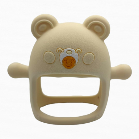 Suzeta ursulet, silicon alimentar, fara BPA, 0-12 luni, Alb [3]