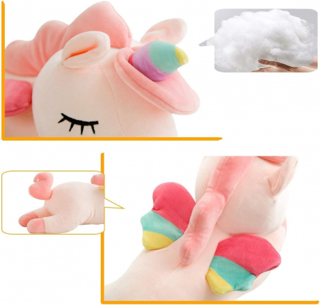 Jucarie de plus, Unicornul Lenes, Roz, 35 cm [5]