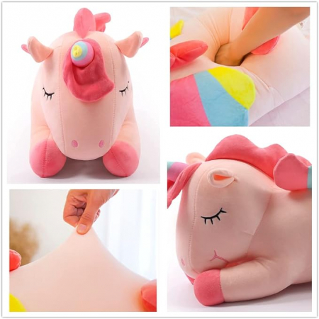 Jucarie de plus, Unicornul Lenes, Roz, 35 cm [6]