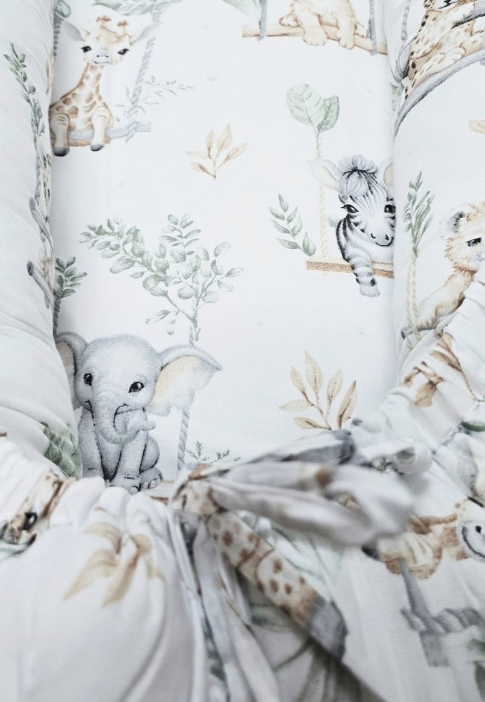 Baby nest din bumbac, Appekids, Safari [4]