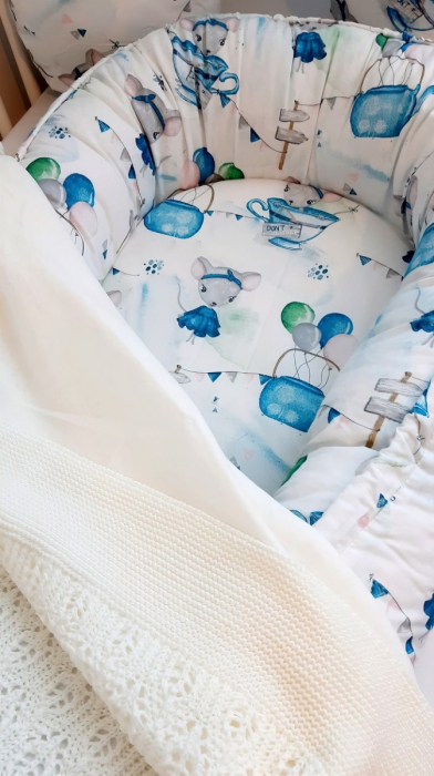 Baby nest din bumbac, Appekids - Mouse [3]