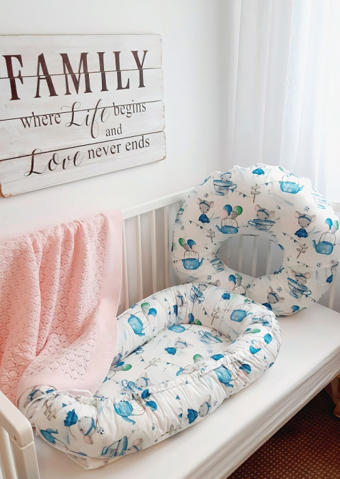 Baby nest din bumbac, Appekids - Mouse [2]