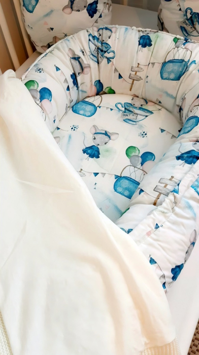 Baby nest din bumbac, Appekids - Mouse [5]