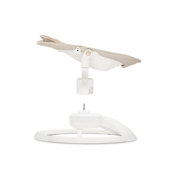 Balansoar electric pentru bebelusi cu sezut rotativ 360 grade , Momi Pearl - Beige [5]